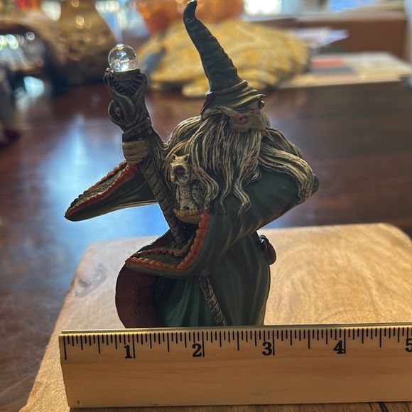 Spoontiques Wizard Owl Holding a Staph with Crystal Ball Statue Figurine Vintage - Picture 12 of 12